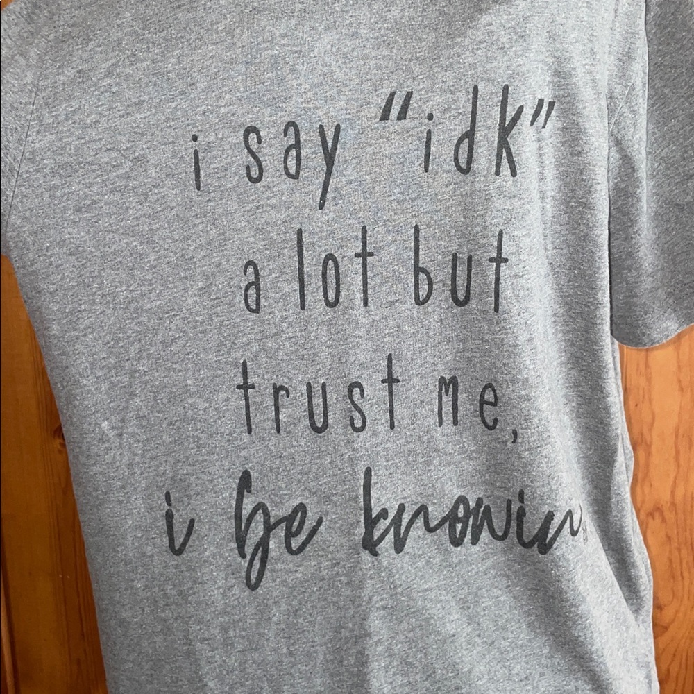 Bella Canvas Heather Gray T-Shirt size medium graphic shirt funny humor shirt - Picture 2 of 4
